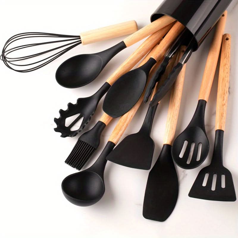 12-Piece Silicone Kitchen Set | Heat Resistant & Dishwasher Safe
