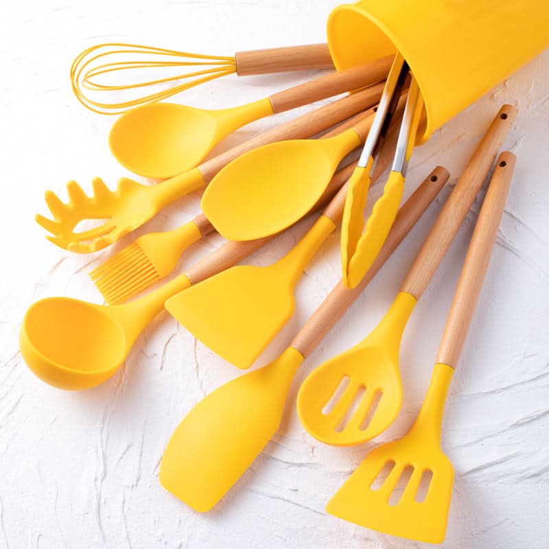 12-Piece Silicone Kitchen Set | Heat Resistant & Dishwasher Safe
