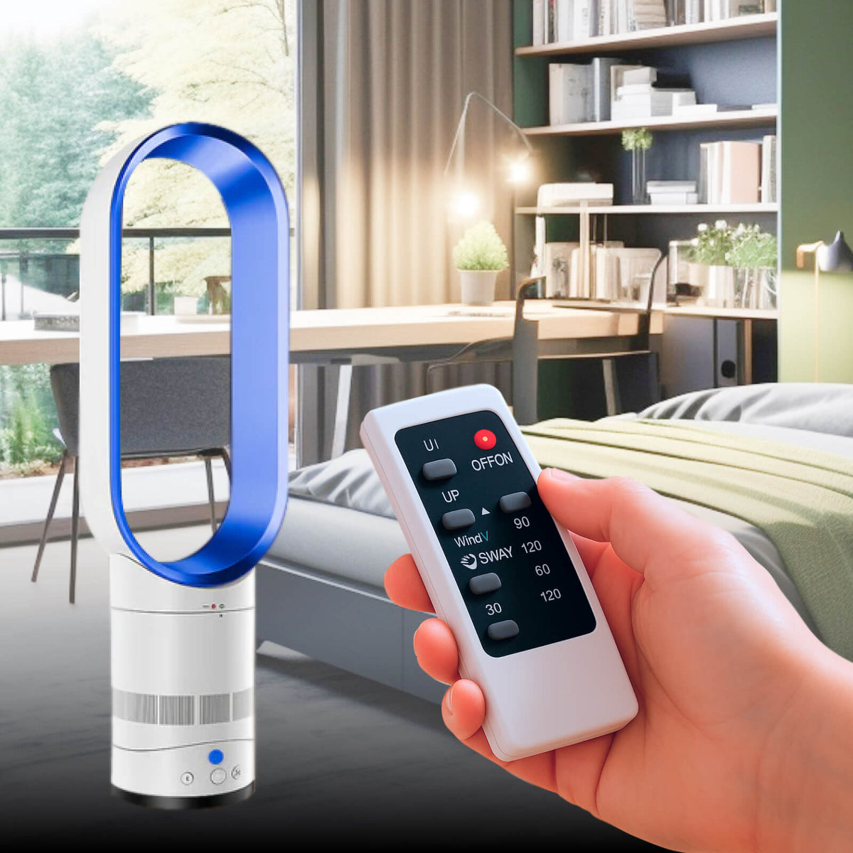 16-Inch Remote-Controlled Bladeless Fan - UK Design
