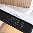 3-in-1 Bedside Lamp with Wireless Charging – LCD Alarm Clock and Touch Dimmable LED Table Light
