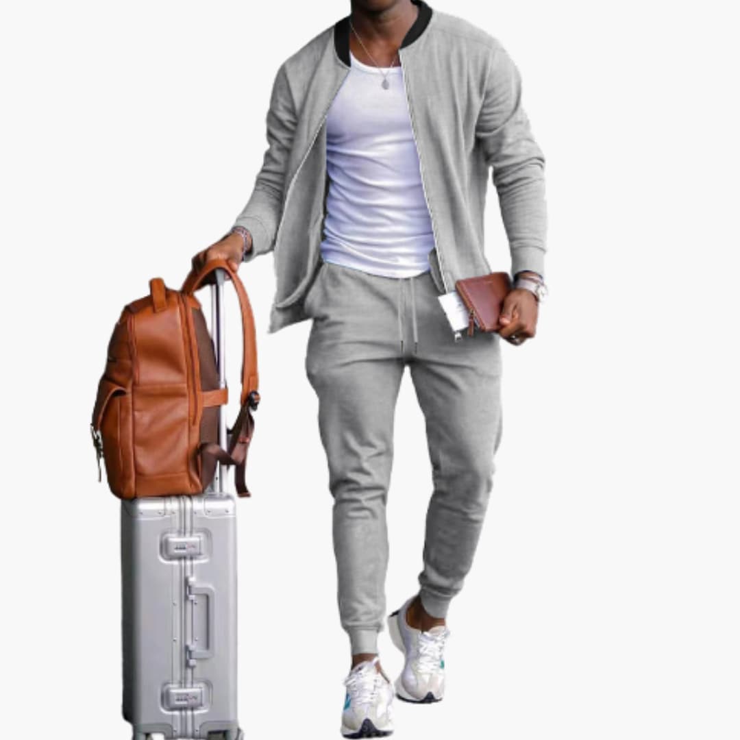 Men's Sporty Jogging Suit | Zipper