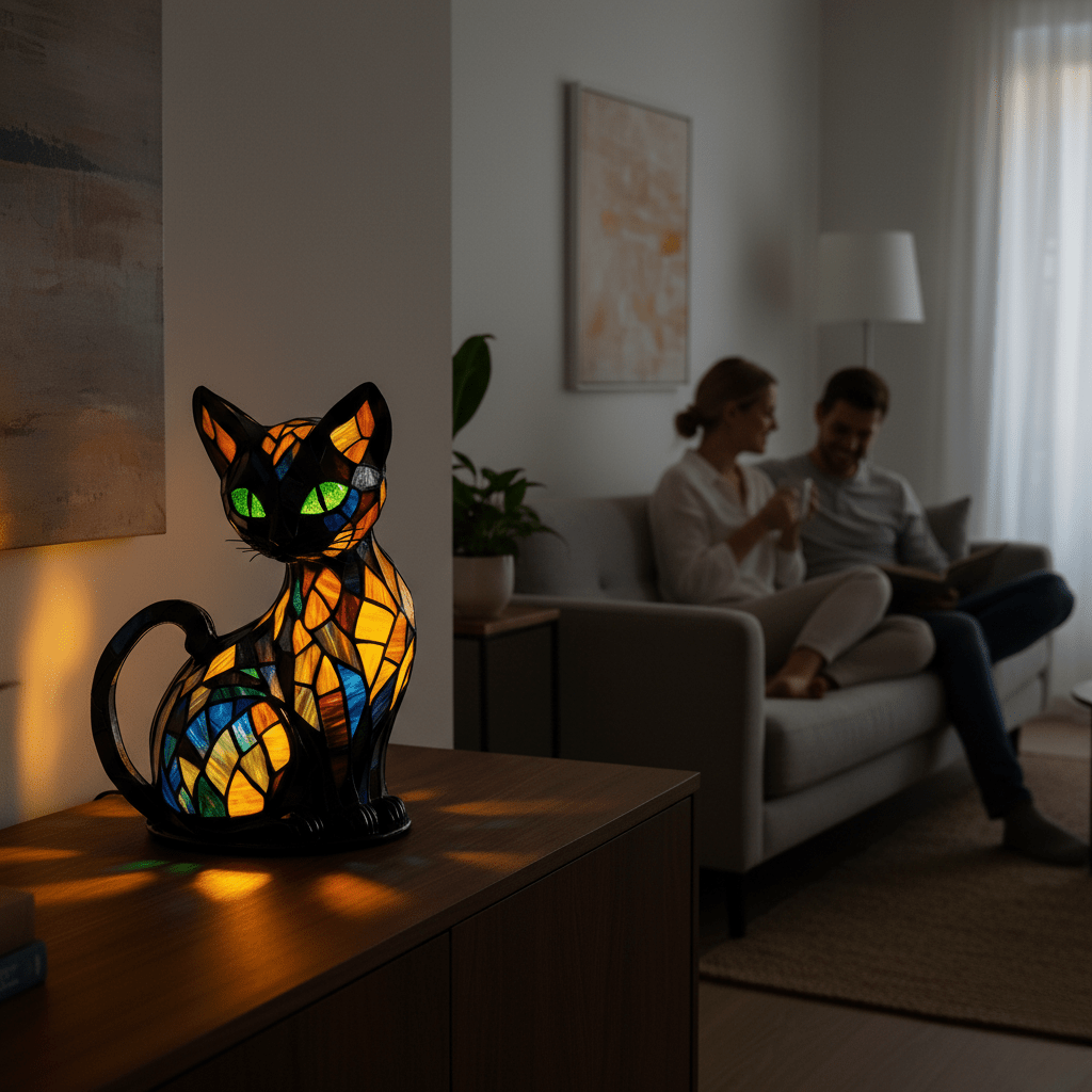 Whimsical LED Cat Night Light with Gentle Ambient Glow