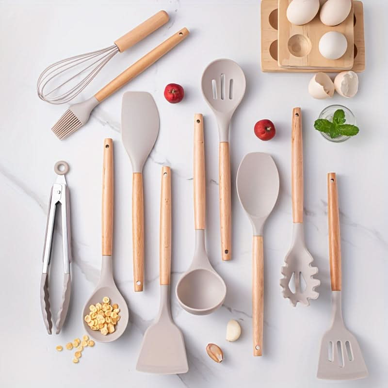 12-Piece Silicone Kitchen Set | Heat Resistant & Dishwasher Safe