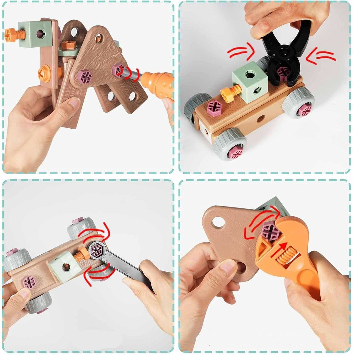 100-Piece Tool Set for Imaginative Kids Ages 3 and Up