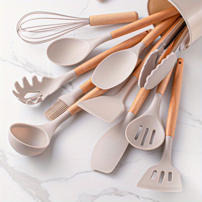 12-Piece Silicone Kitchen Set | Heat Resistant & Dishwasher Safe