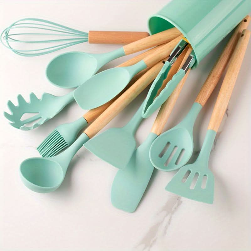 12-Piece Silicone Kitchen Set | Heat Resistant & Dishwasher Safe