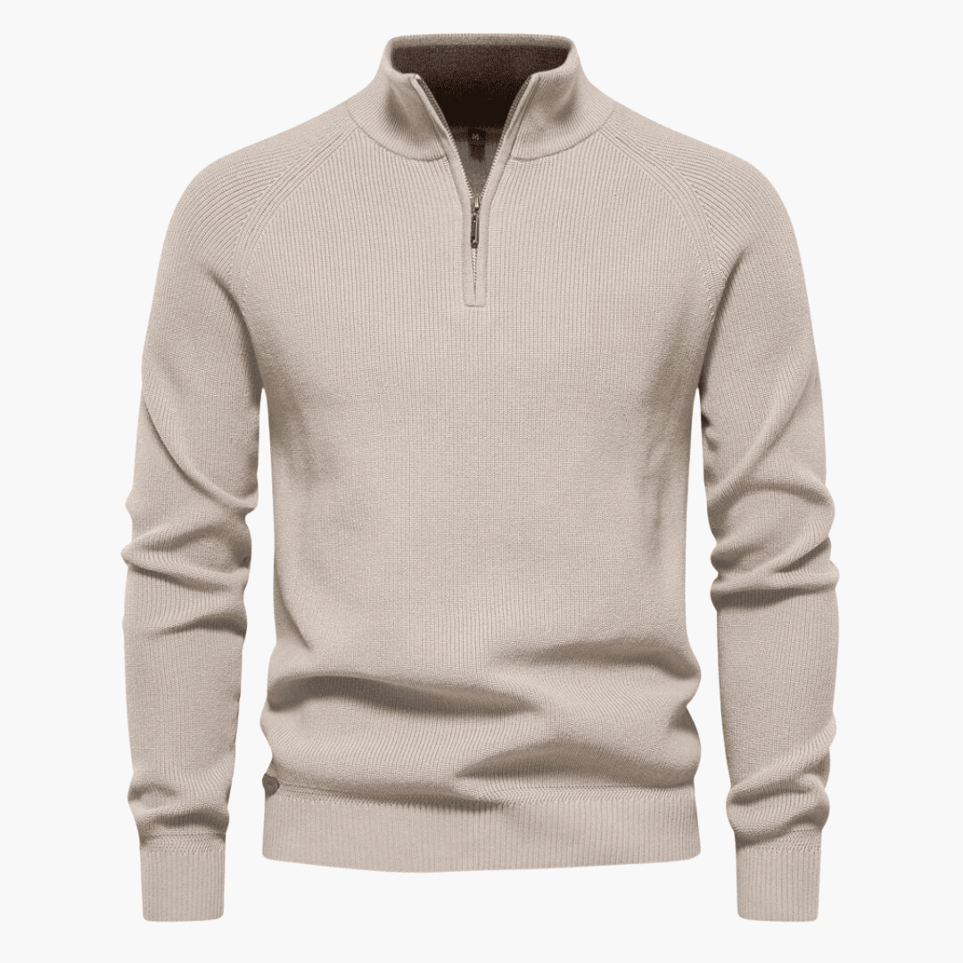 Men's Soft Knit Sweater | Zipper