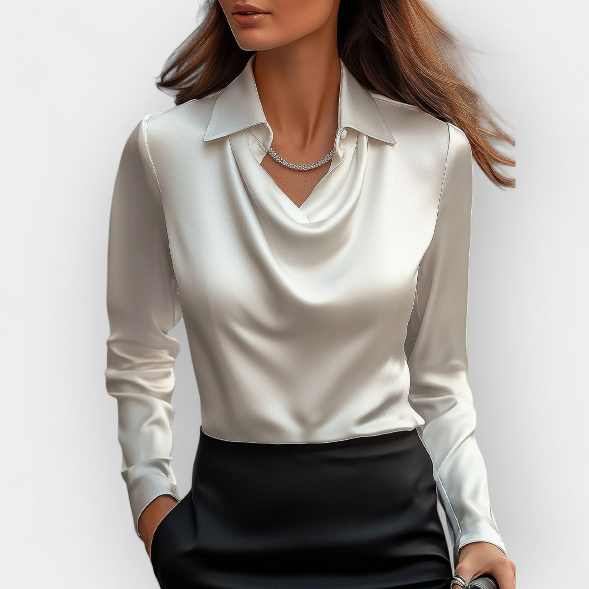 Women's Elegant Satin Blouse | Glitter