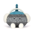 Gray Curling Stone Plush Toy