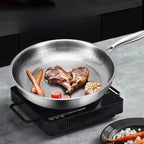 Non-Stick Hammered Titanium Frying Pan for Induction Cooktops and Daily Cooking