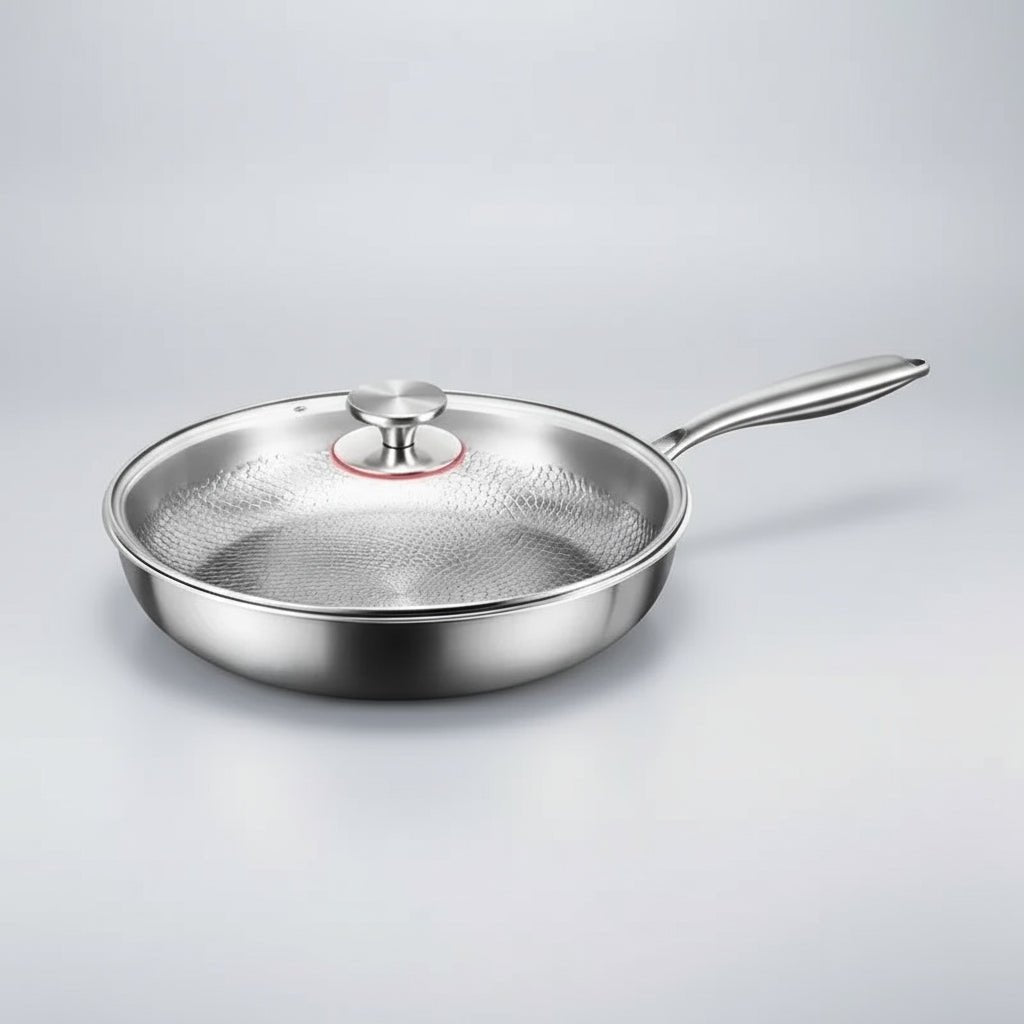 Non-Stick Hammered Titanium Frying Pan for Induction Cooktops and Daily Cooking