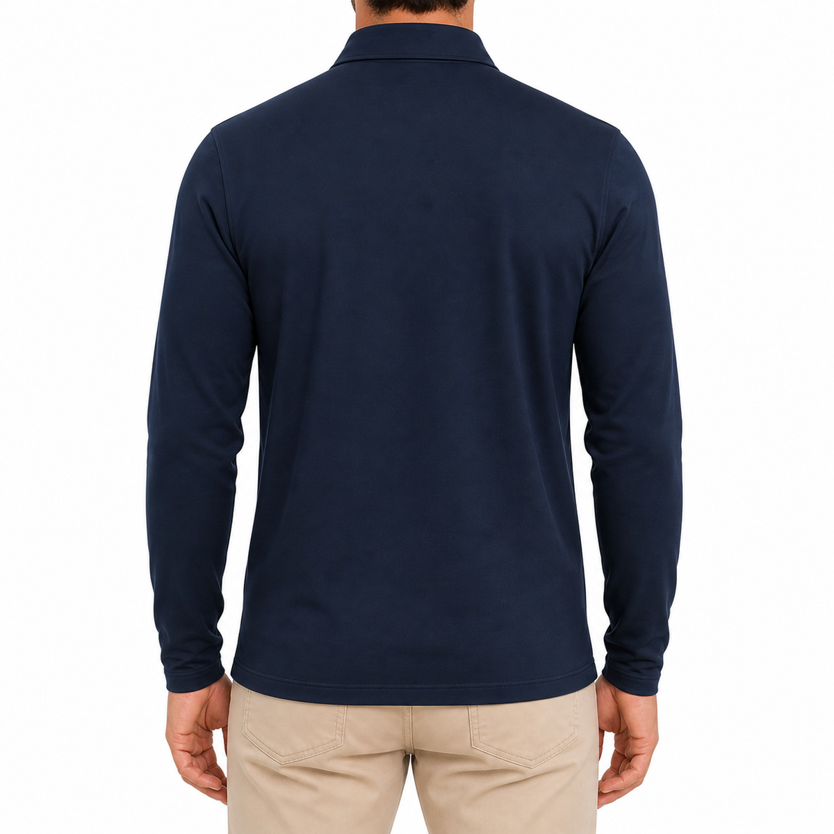 Men's Collared Long Sleeve Polo Shirt | Casual