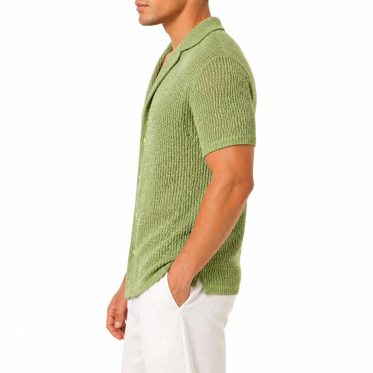 Men's Short-Sleeve Knitted Shirt | Summer