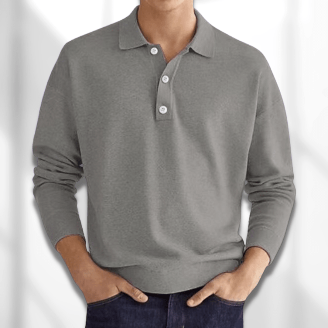 Men's Jumper Polo Shirt | Long Sleeve