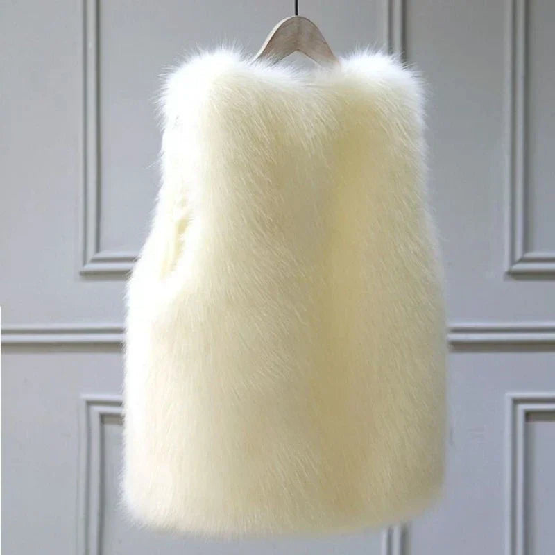 Ladies' Warm Faux Fur Vest | Winter