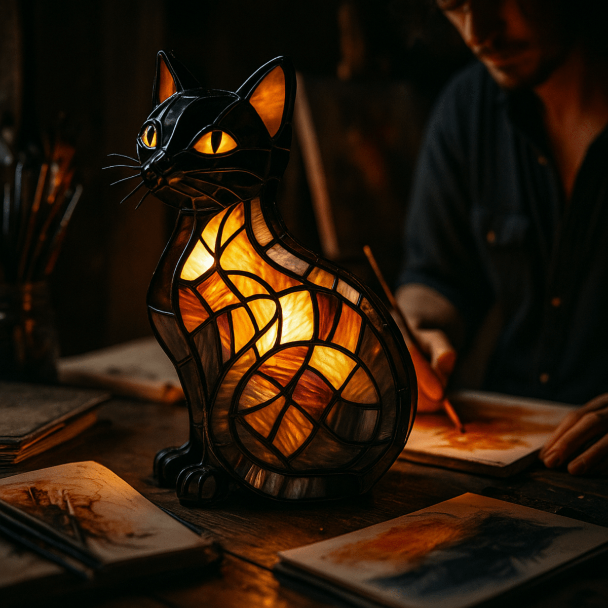 Whimsical LED Cat Night Light with Gentle Ambient Glow
