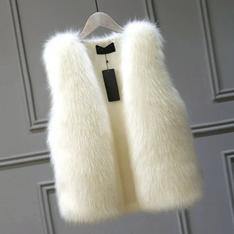 Ladies' Warm Faux Fur Vest | Winter