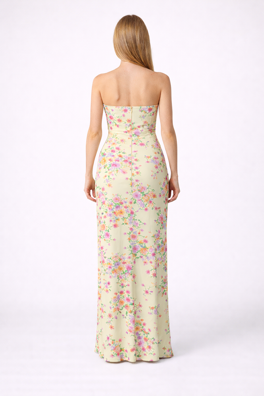 Lemon Floral Maxi Dress
