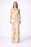 Lemon Floral Maxi Dress