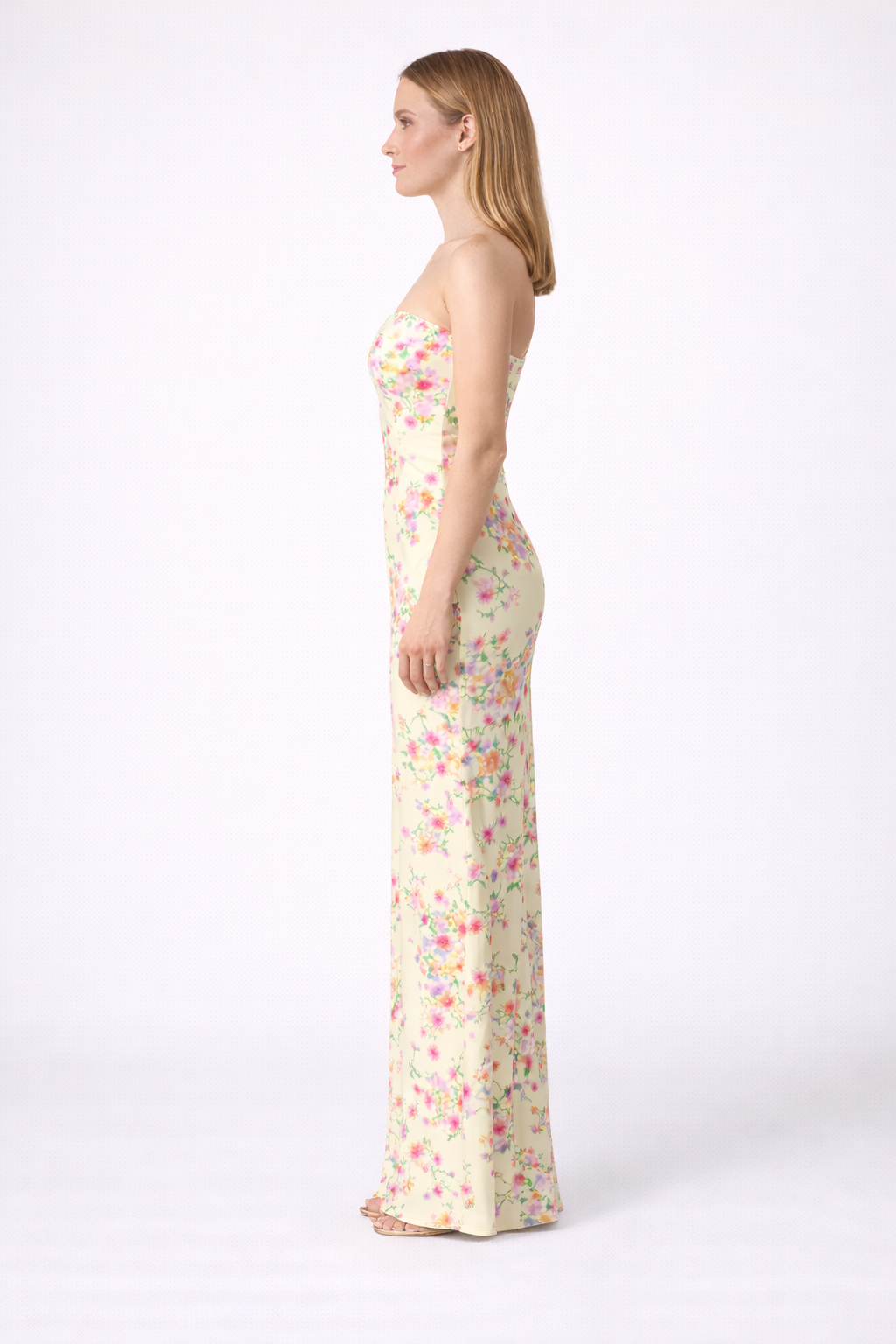 Lemon Floral Maxi Dress