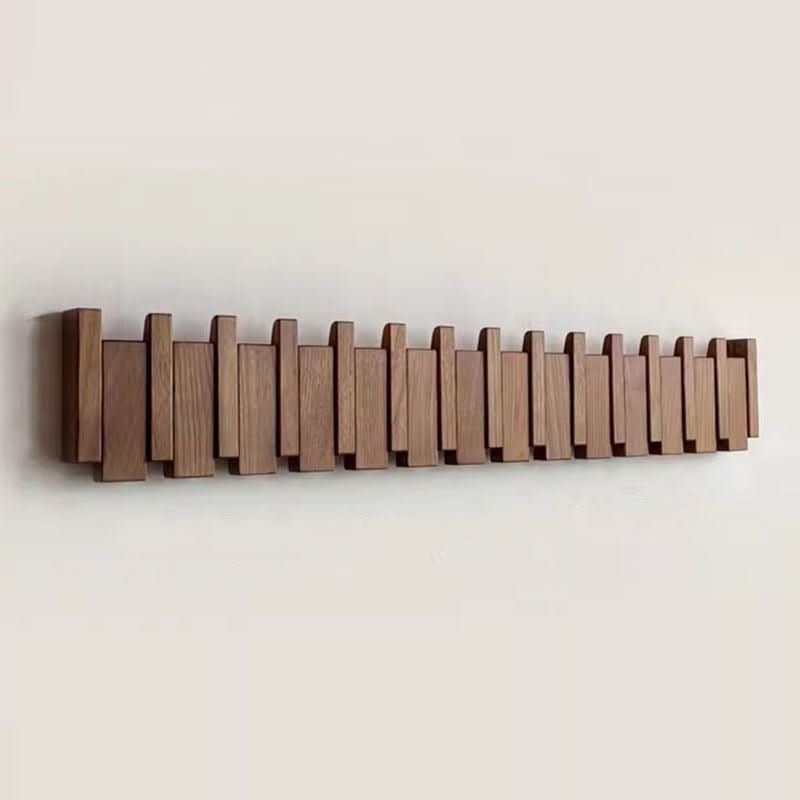 Handcrafted Piano-Style Wall Coat Rack
