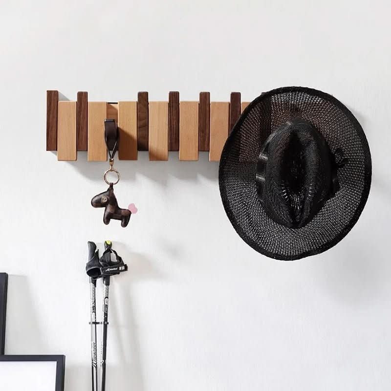 Handcrafted Piano-Style Wall Coat Rack