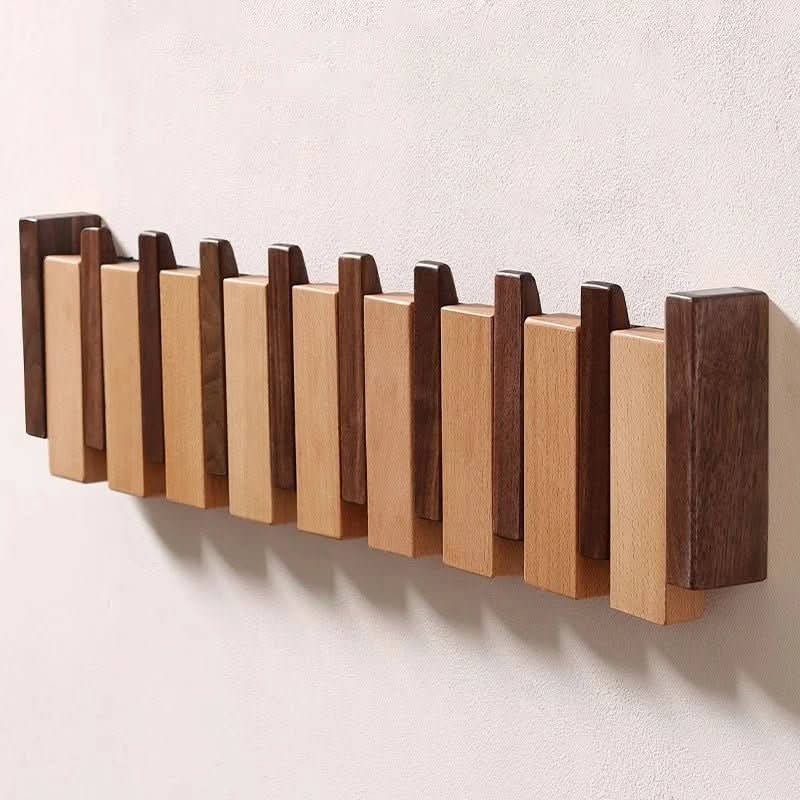 Handcrafted Piano-Style Wall Coat Rack