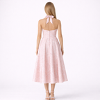 Blush Midi Dress Halter Neck