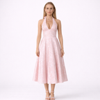 Blush Midi Dress Halter Neck