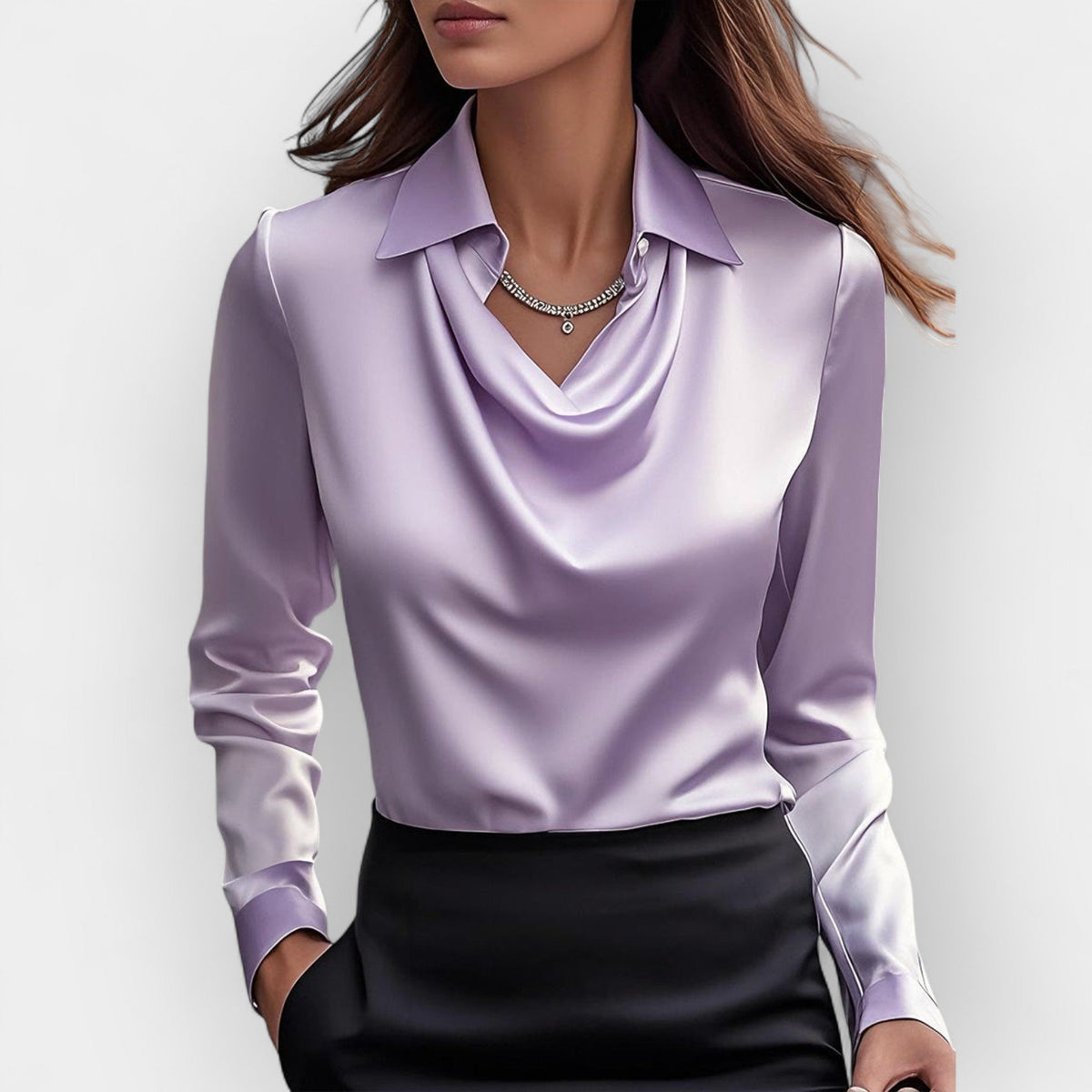 Women's Elegant Satin Blouse | Glitter