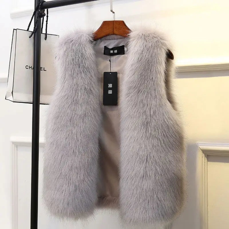 Ladies' Warm Faux Fur Vest | Winter