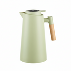Insulated Thermos with Temperature Indicator and Wooden Handle