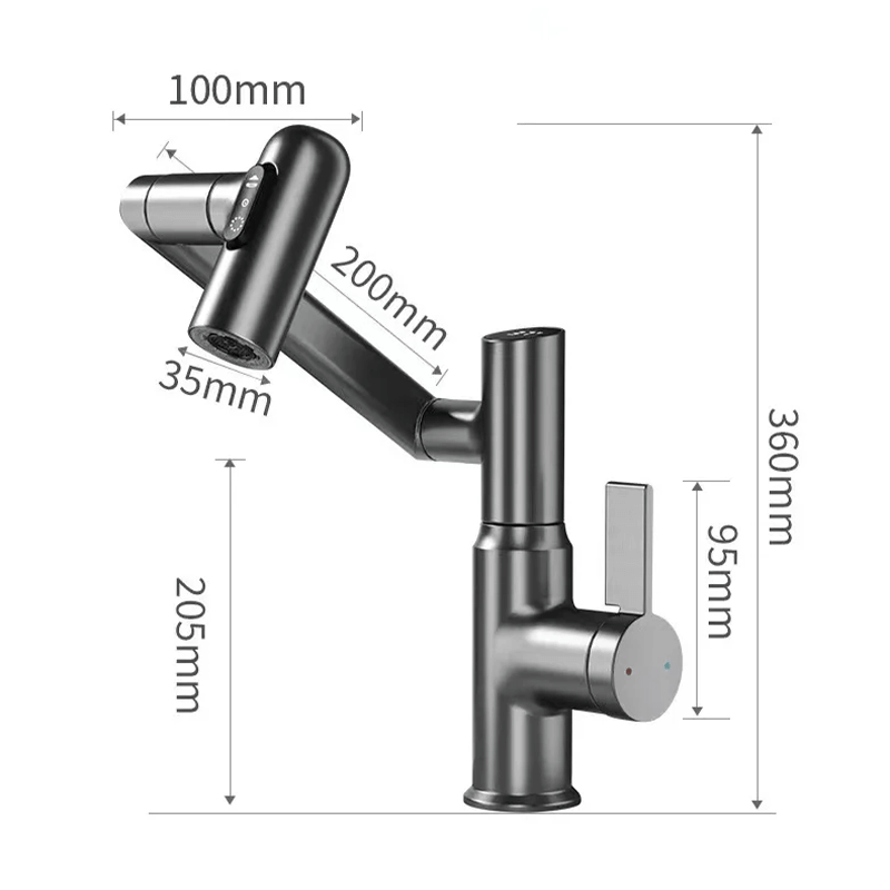 360° Smart Faucet with LED Temperature Indicator