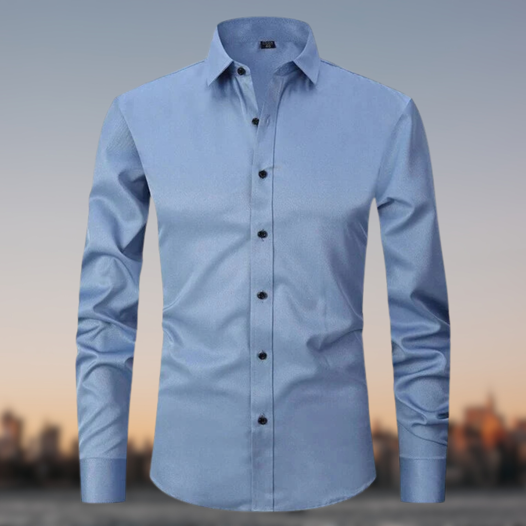 Men's Formal Shirt with Button Placket | Long Sleeves