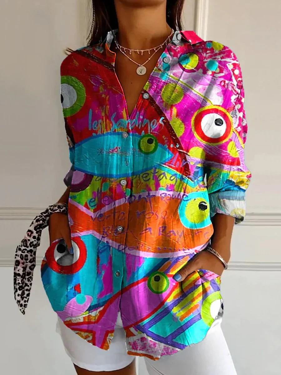 Women's Printed Blouse | Long Sleeve