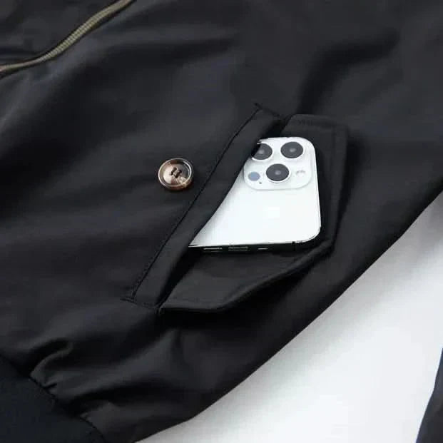 Men's Bomber Winter Jacket | With Checked Lining