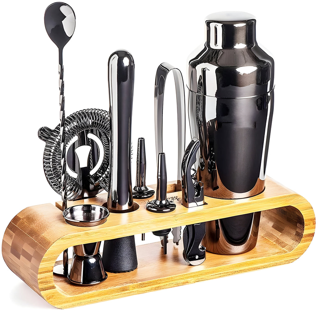 10-Piece High-Quality Stainless Steel Cocktail Shaker Set – Ideal for Mixed Drinks and Gatherings