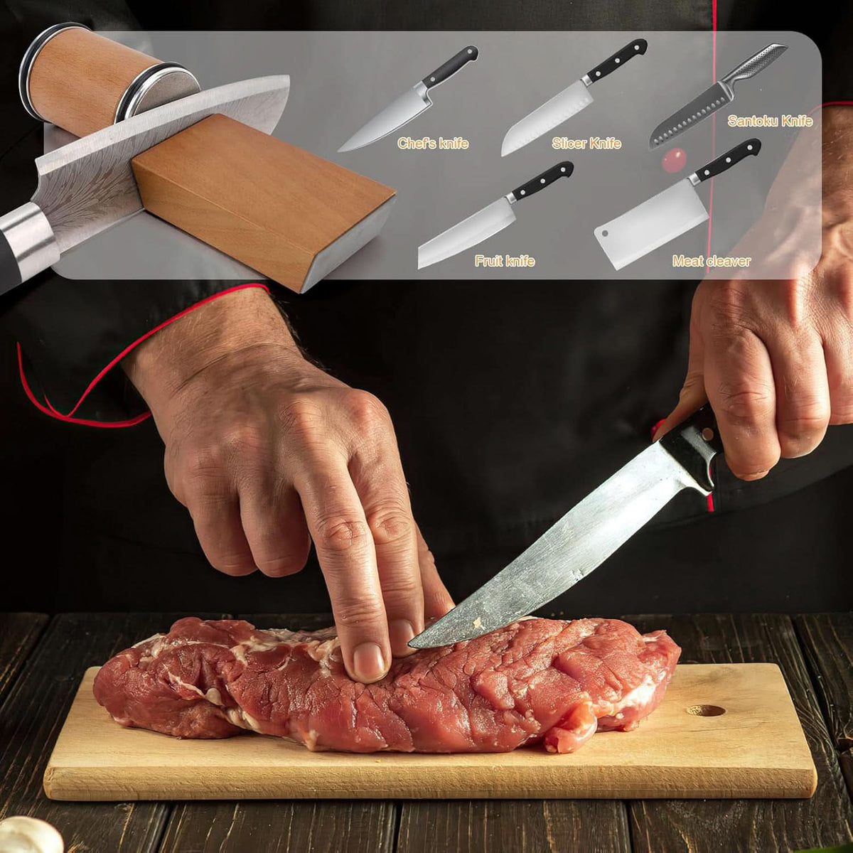 High-Quality Knife Sharpener with Diamond Roller