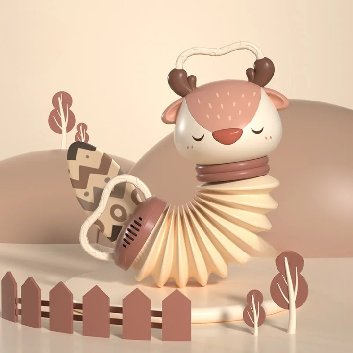 2-in-1 Baby Accordion and Rattle - Promote Sensory Development with Soothing Sounds