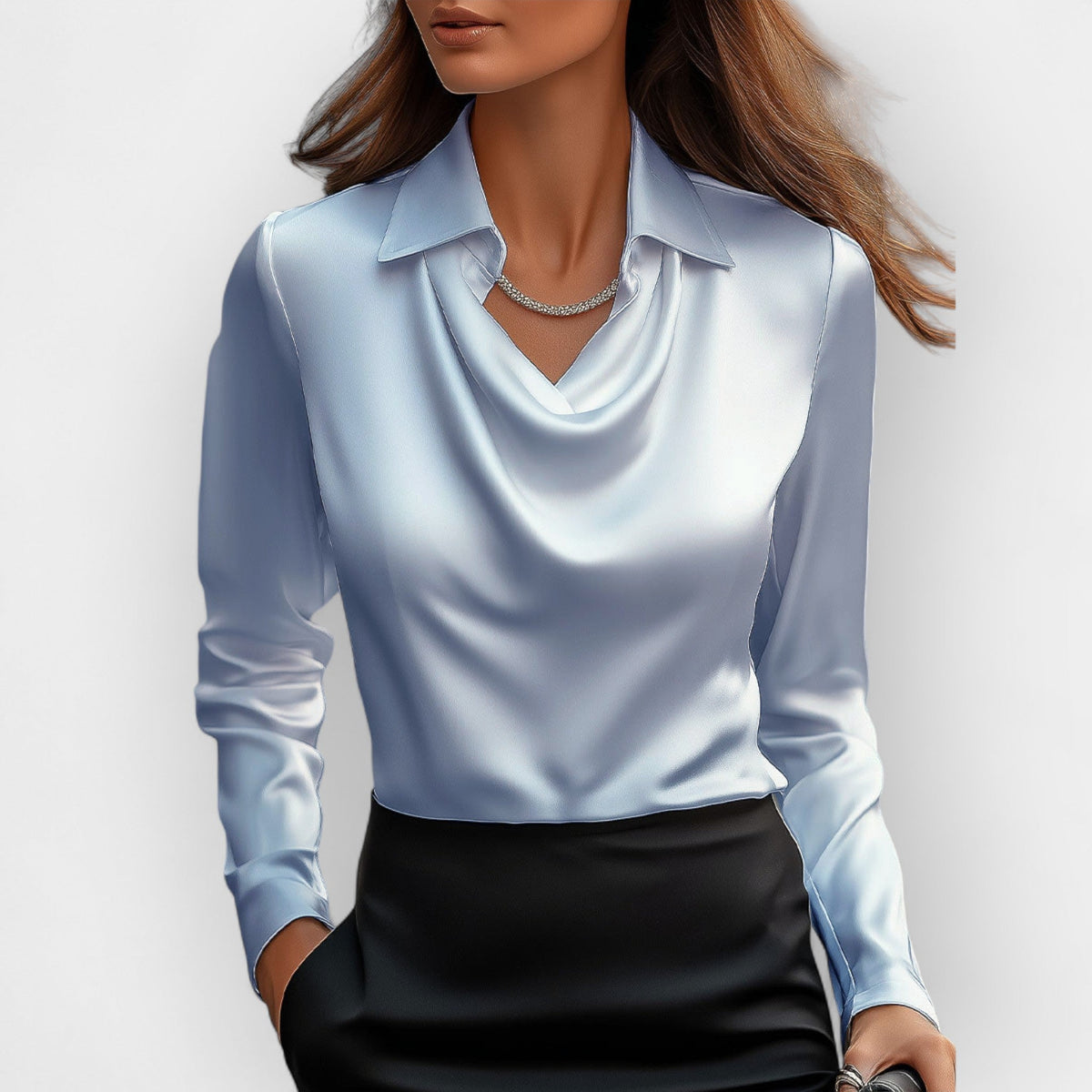 Women's Elegant Satin Blouse | Glitter