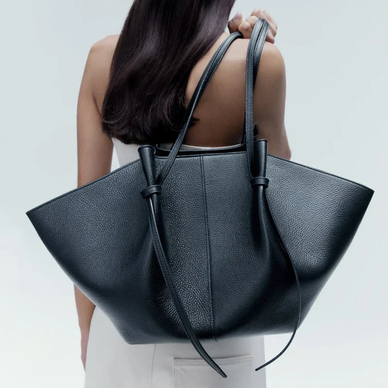 Women's Large Tote Bag | with Bow Detail and Long Handles