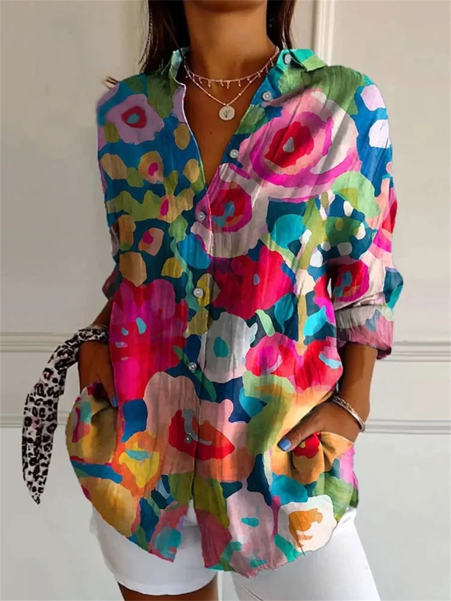 Women's Printed Blouse | Long Sleeve