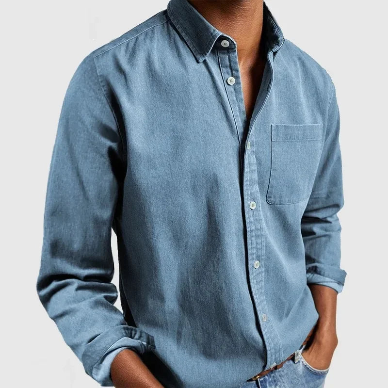 Men's Casual Button-Down Shirt | with Chest Pocket