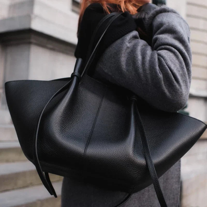Women's Large Tote Bag | with Bow Detail and Long Handles