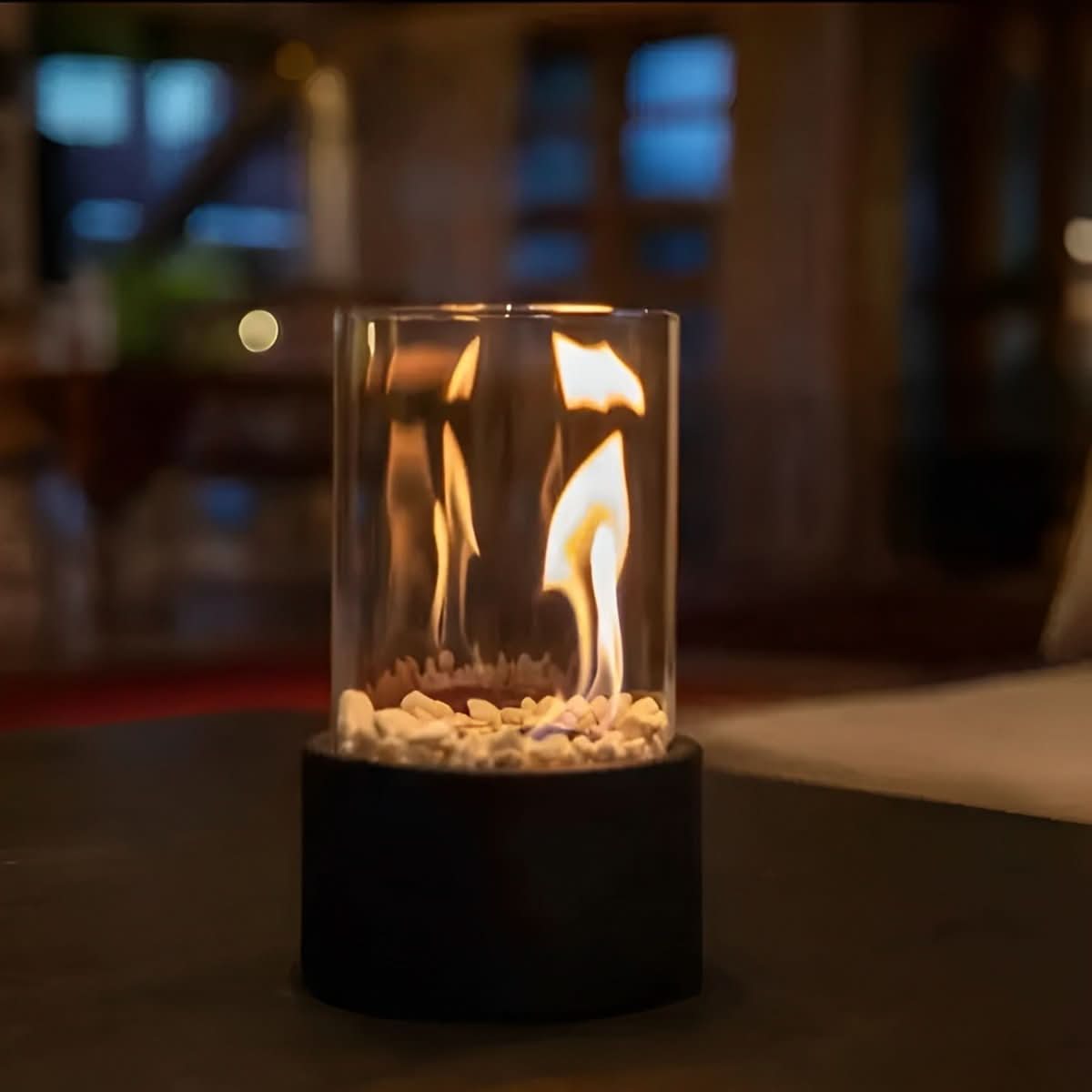 Smoke-Free Tabletop Fireplace for Stylish Indoor and Outdoor Use