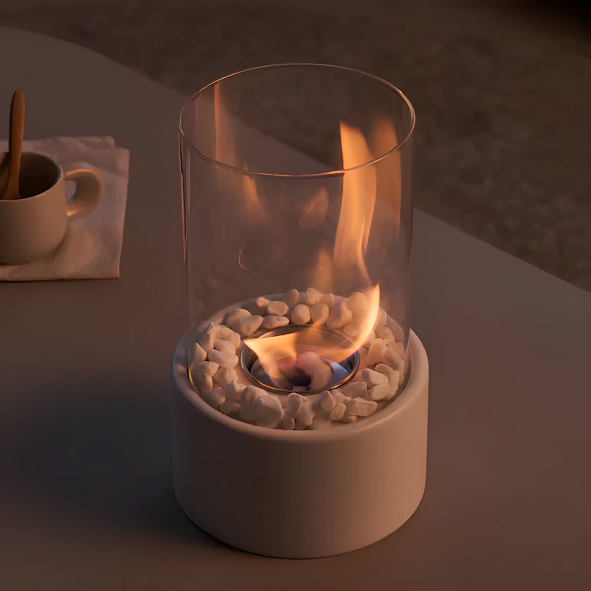 Smoke-Free Tabletop Fireplace for Stylish Indoor and Outdoor Use