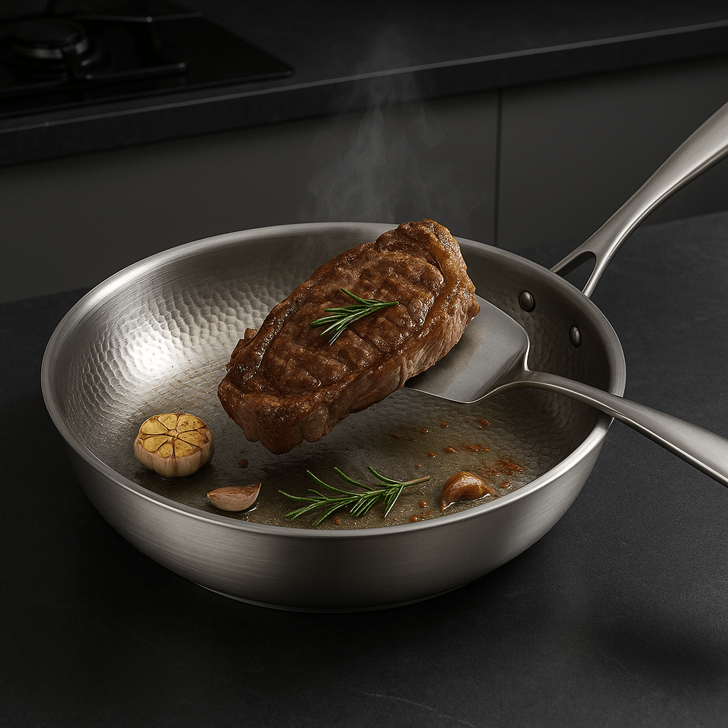 High-Quality Titanium Frying Pan – Uncoated Cookware Suitable for All Stove Types