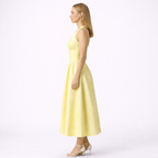 Lemon Midi Dress Halter Neck