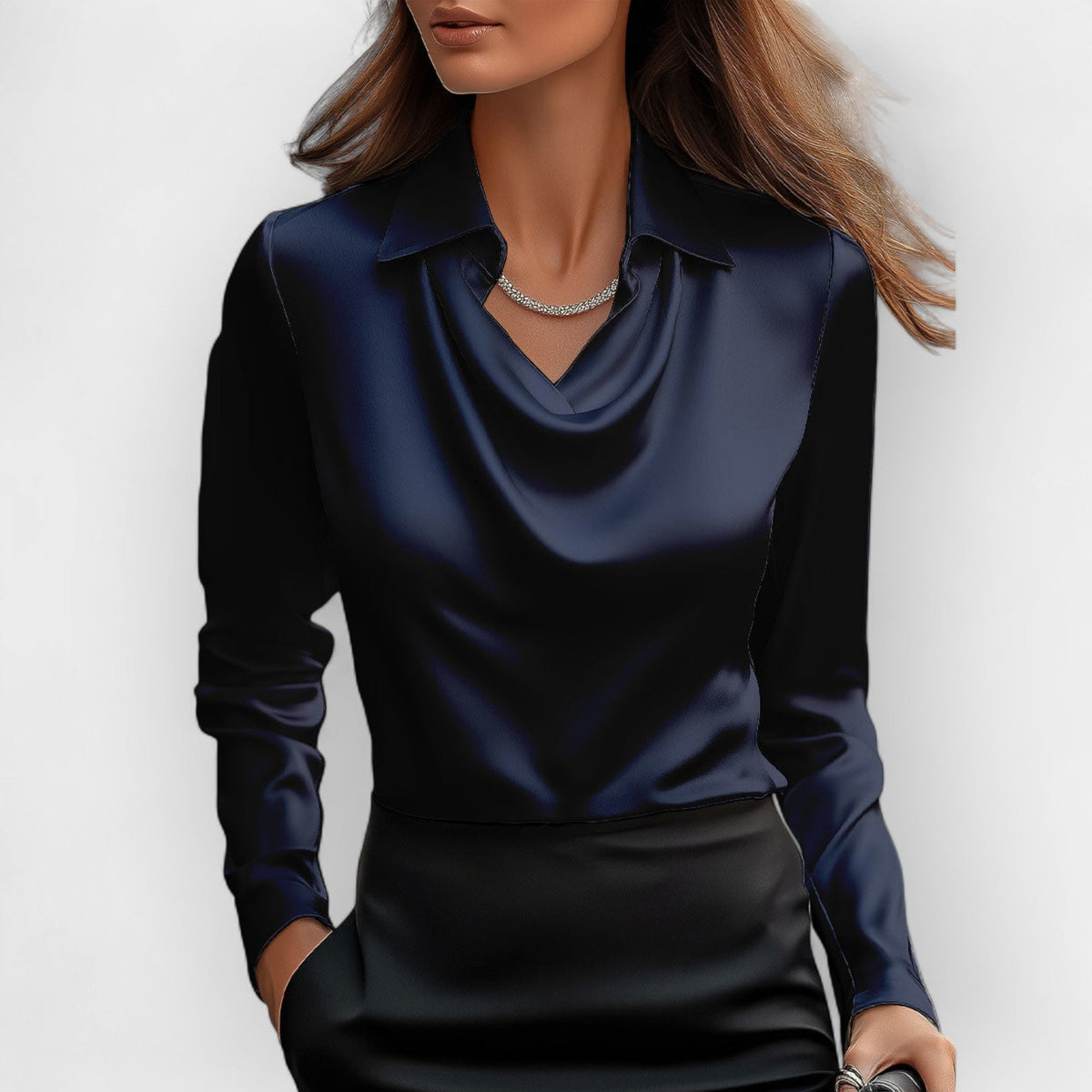 Women's Elegant Satin Blouse | Glitter