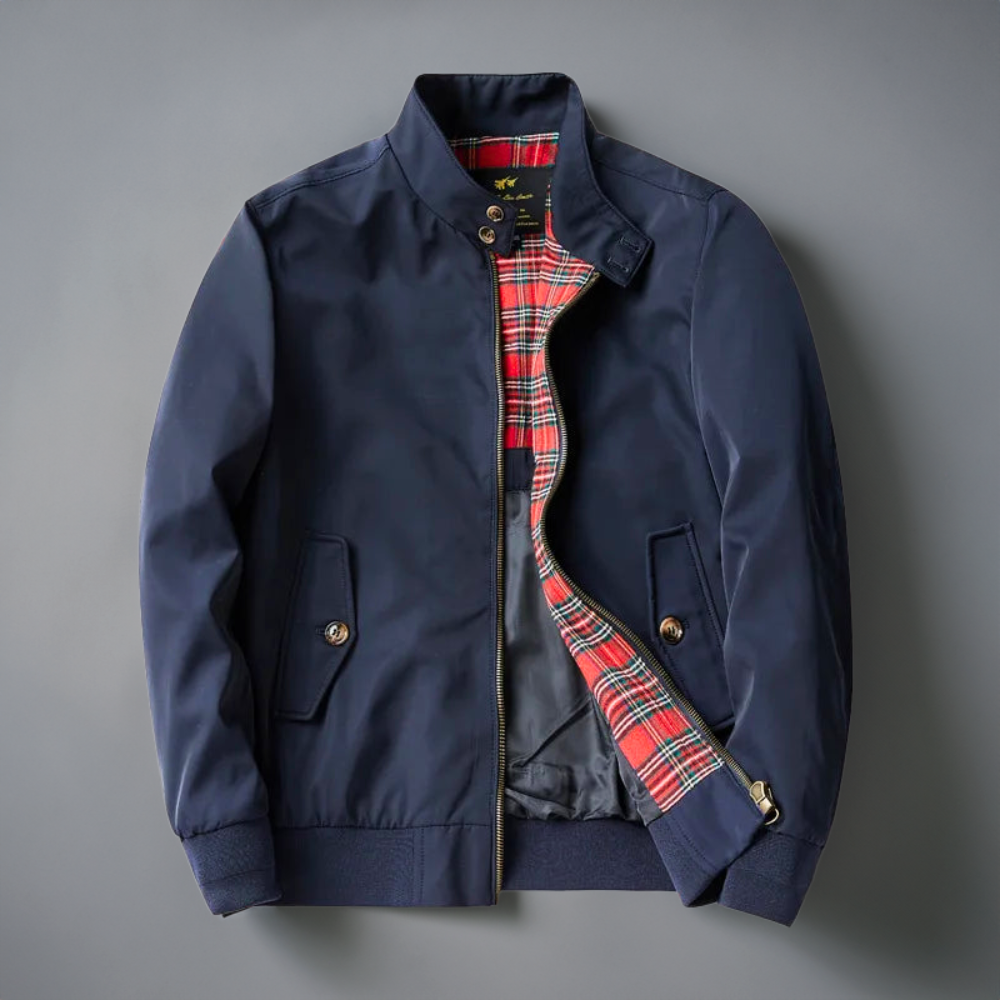 Men's Bomber Winter Jacket | With Checked Lining
